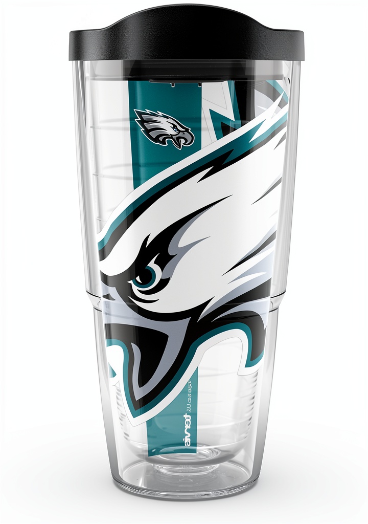 Installing Tervis Eagles 24oz Insulated Tumbler Classic Color on a wooden desk