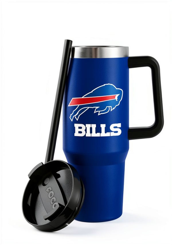 Team Beans Blue 40oz Tumbler Vacuum Insulated-1