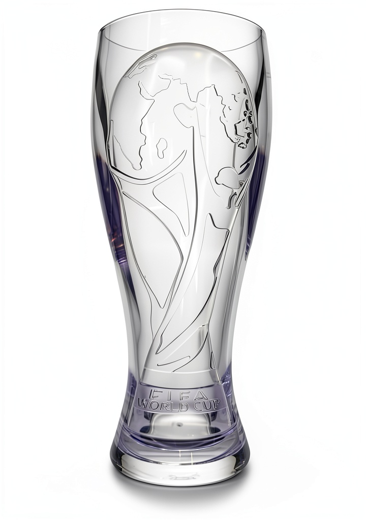 Installing Wagon International 2026 FIFA Beer Glass Clear on a wooden game‑day table