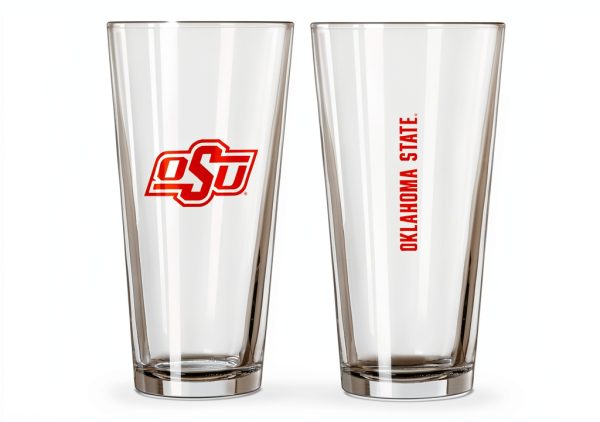 Oklahoma State Pint Glass Logo Brands 16oz-0