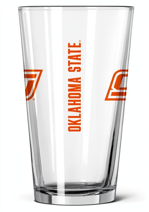 Oklahoma State Pint Glass Logo Brands 16oz-1