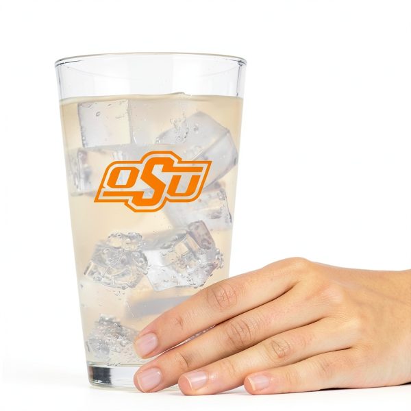 Oklahoma State Pint Glass Logo Brands 16oz-3