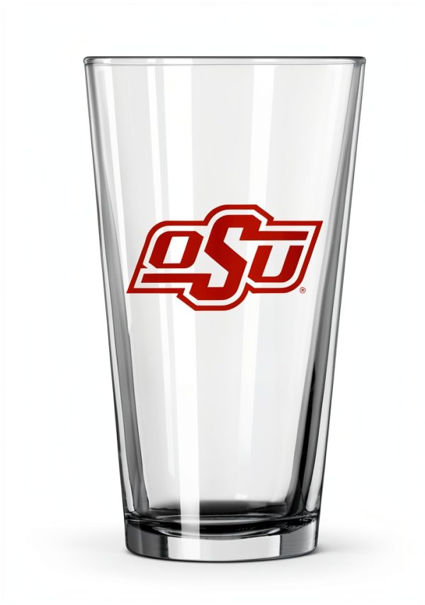Oklahoma State Pint Glass Logo Brands 16oz-5