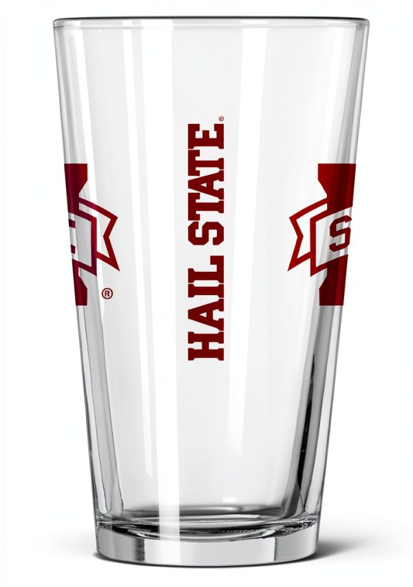 Mississippi State Bulldogs Pint Glass Logo Brands-1