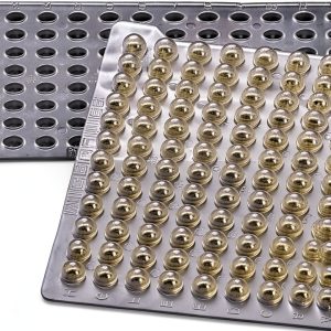 96 Round Well Silicone Mat Natural, Precut Thick-0