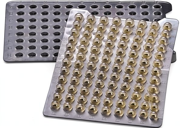 96 Round Well Silicone Mat Natural, Precut Thick-0