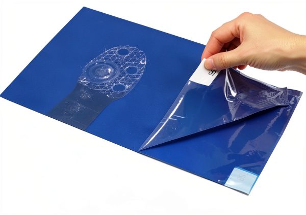 CALPALMY 150 Sheets 24" x 36" Adhesive Mats - Sticky Mat for Laboratories, Homes, Construction Sites, and More - Remove Dust and Dirt from Shoes and Equipment Wheels -Blue-3