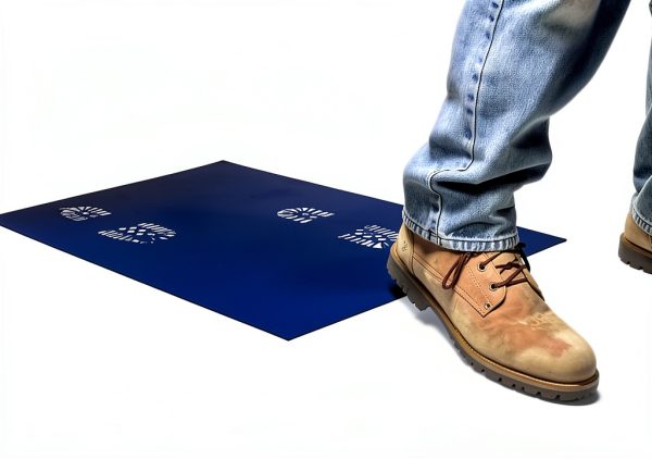 Cleanroom Sticky Mats 2 Pack, Blue 24''×36'' Construction Tacky/Adhesive Floor Mats for Laboratory Hospital Construction Pet, 40 Microns(30 Sheets Each)-1