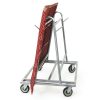 Cactus Mat Co. 6477-KD Portamat Transporter & Wash Rack 42" L x 28" W x 40" H 50 lb. Capacity Silver Steel Floor Mat Cart-1