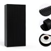 2 Pcs Bar Mat for Countertop 24 x 12 Inch, Large Non Slip Rubber Mat Service Spill Cocktail Bartending Coffee Bar Mats for Hot Dishes Restaurants Barbershop Clippers Hot Pads, Black-1