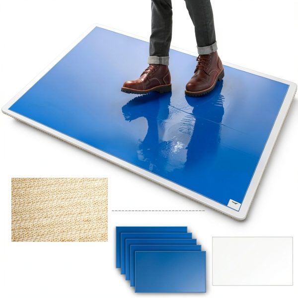Nuanchu Adhesive Mat 24x36 Blue Tacky Dust Mats 5 Pack Non Slip Base-0