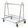 Cactus Mat Co. 6477-KD Portamat Transporter & Wash Rack 42" L x 28" W x 40" H 50 lb. Capacity Silver Steel Floor Mat Cart-0