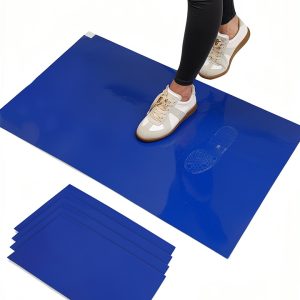 CALPALMY 150 Sheets 24" x 36" Adhesive Mats - Sticky Mat for Laboratories, Homes, Construction Sites, and More - Remove Dust and Dirt from Shoes and Equipment Wheels -Blue-0