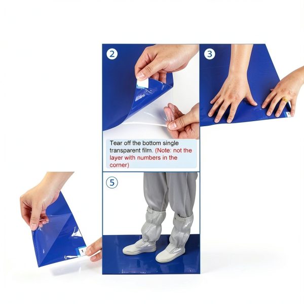 Sticky Mat Tacky Adhesive Pads 300 Sheets, 30 Sheets/Pack, 24'' x 36''/ 60 x 90 cm, Thickened Cleaning Mats for Shoes, Construction, Cleanroom, Laboratories, Hospitals, Dogs, Pets, Home- Blue-6