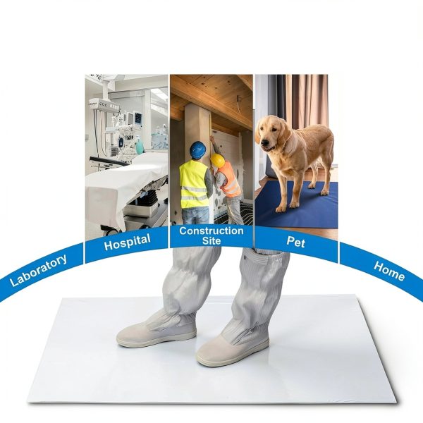Sticky Mat Tacky Adhesive Pads 300 Sheets, 30 Sheets/Pack, 24'' x 36''/ 60 x 90 cm, Thickened Cleaning Mats for Shoes, Construction, Cleanroom, Laboratories, Hospitals, Dogs, Pets, Home- Blue-2