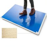Nuanchu Adhesive Mat Pad Include 1 Sticky Non Slip Base Pad 2 Tacky Dust Mats Construction of 30 Sheets (60 Sheets Total) for Clean Room Science Lab Matting Laboratory Hospital(Blue,24x36 Inches)-0
