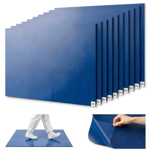 Sticky Tacky Mat 24" x 36" 300 Sheets Blue Adhesive Mats for Cleanroom Laboratory Hospital Grade Construction Dust Hair Control Floor Entry Mats-0