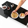 2 Pcs Bar Mat for Countertop 24 x 12 Inch, Large Non Slip Rubber Mat Service Spill Cocktail Bartending Coffee Bar Mats for Hot Dishes Restaurants Barbershop Clippers Hot Pads, Black-2