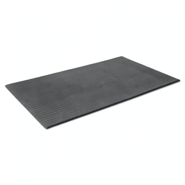 Crown FL2436BK Ribbed Vinyl Anti-Fatigue Mat, 24 x 36, Black-0