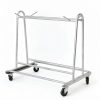 Cactus Mat Co. 6477-KD Portamat Transporter & Wash Rack 42" L x 28" W x 40" H 50 lb. Capacity Silver Steel Floor Mat Cart-3