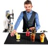 2 Pcs Bar Mat for Countertop 24 x 12 Inch, Large Non Slip Rubber Mat Service Spill Cocktail Bartending Coffee Bar Mats for Hot Dishes Restaurants Barbershop Clippers Hot Pads, Black-3